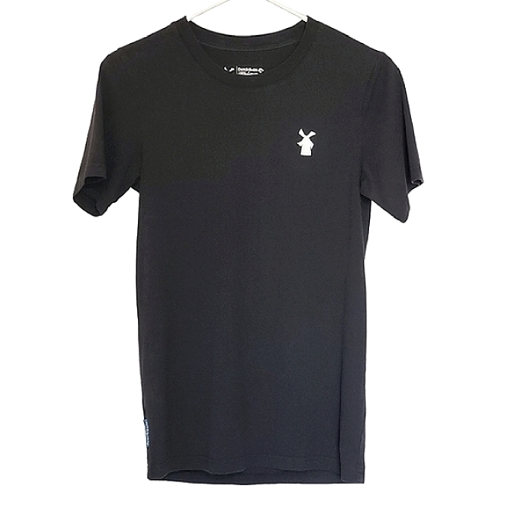 1294 Dutch Bros Windmill Chest Logo Tee Black Size XS Dutchwear